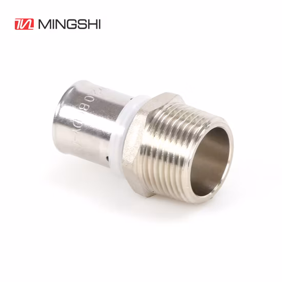 Mingshi イコールティー真鍮 U プロファイルプレス継手配管用多層 Pex Pert 水道およびガスパイプ